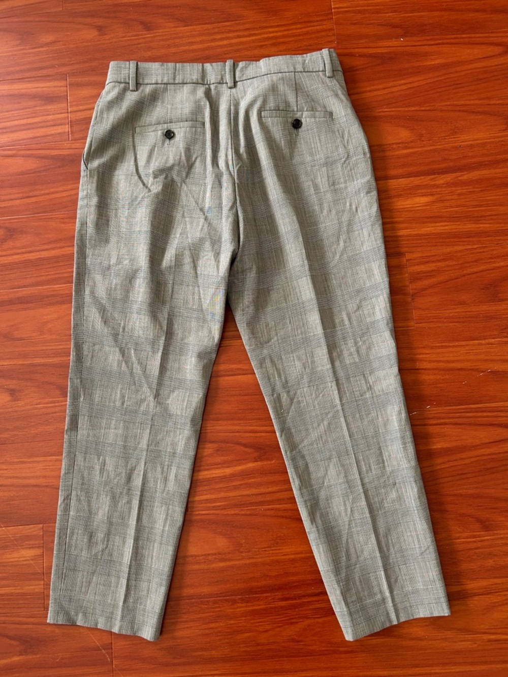 Theory Plaid Dress Pants - Light Gray - Picture 3 of 3